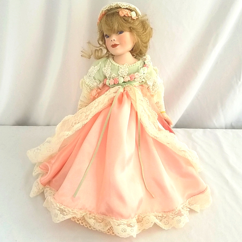 Princess Galleries Vintage Bedtime Angel "The Lord is My Shepard" Porcelain Doll